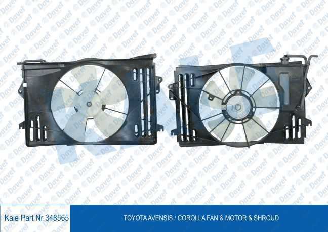 KLR-348565 Fan Motor-(Davlumbazli)-(Toyota  Corolla   1.4-1.6vvt-I  02/07 )